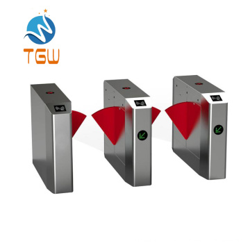 Good Quality Flap Turnstile Gate Integrated with Fingerprint and Face Recognition